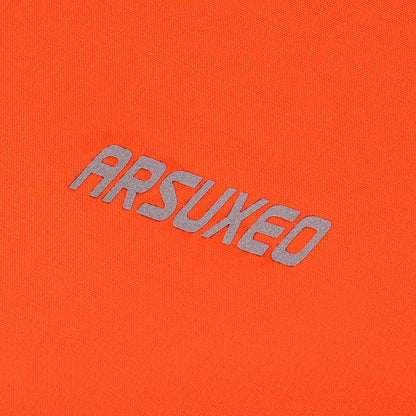 Arsuxeo Men Cycle Jacket Waterproof Windproof Thermal Fleece Bike Jersey MTB Bicycle Riding Running Autumn Winter Jacket Coat