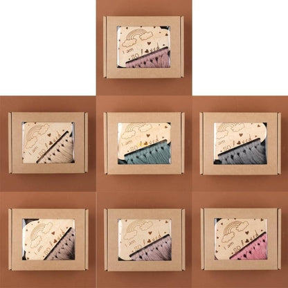 5Pcs Baby Soothing Doll Toy Burp Cloth Pacifier Chain and Teether with Tassels Board for Comfortable Teeth Care