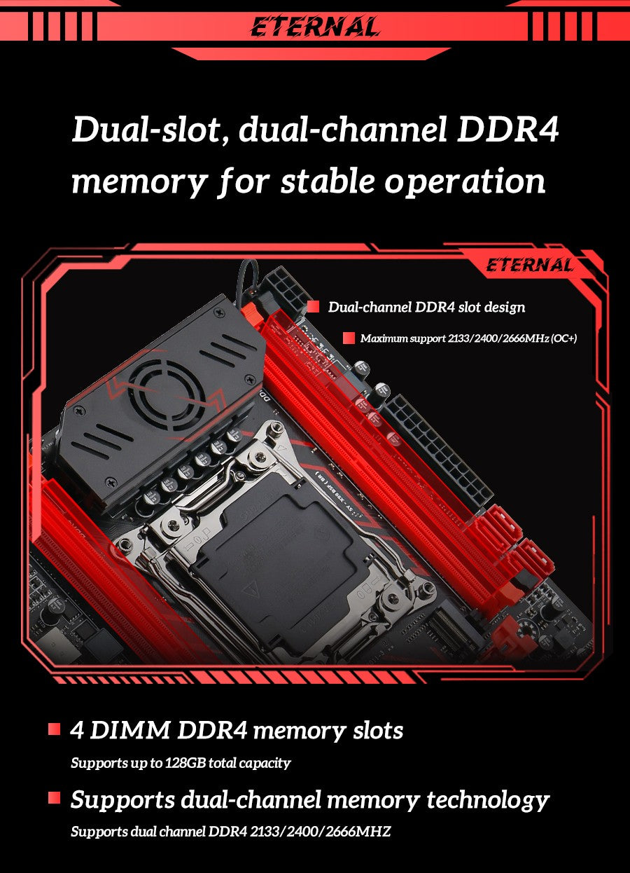 Gaming Motherboard Set SOYO X99 C612chip with Intel Xeon E5 2680 V4 CPU DDR4 8G*1 2133MHz RAM Computer components Mainboard TPM2