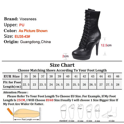 Elegant Boots and Ankle Boots for Women 12.5CM Black Matte Female High Heel Stripper Heels Round Toe Short Boots Footwear