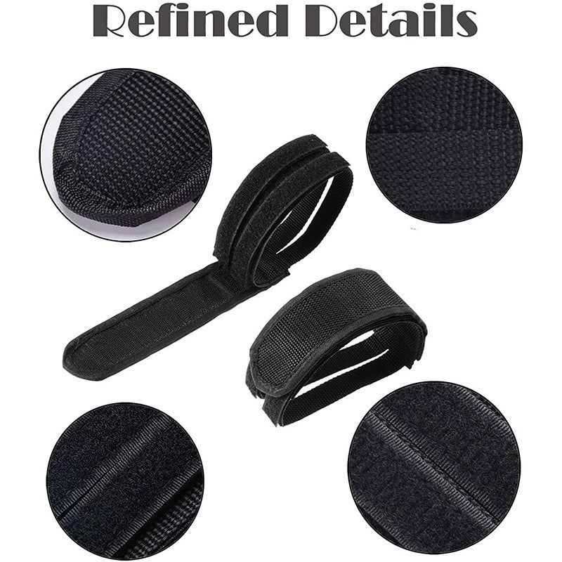 1 Pair Adjustable Bike Pedal Straps - Nylon Backing for Fixed Gear/Road/MTB, Non-Slip Toe Clip Belt Cycling Accessories