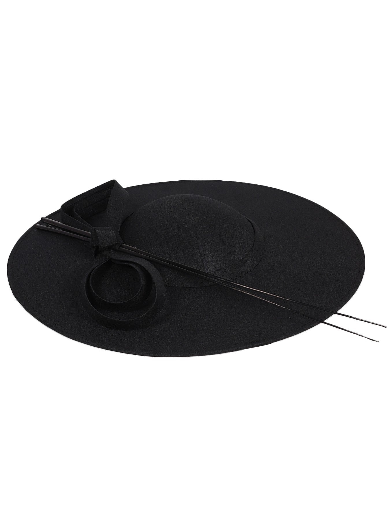 Sinamay Weddings Fascinators Hats For Women Ladies Large Big Brim Cocktail Church Tea Party Dress Fedoras Hat With Bow Feather