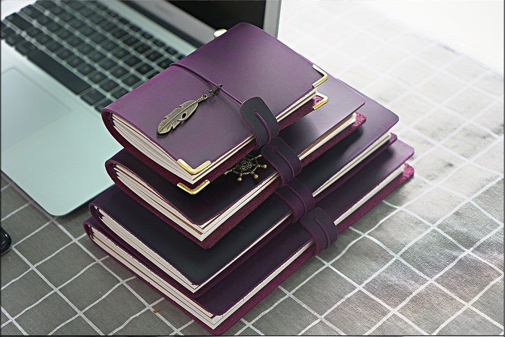 100% Genuine Leather Journal Refillable Travel Notebook Retro DIY Handmade Diary Sketchbook School Office Gift Customized