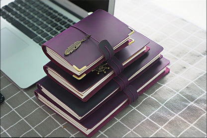100% Genuine Leather Journal Refillable Travel Notebook Retro DIY Handmade Diary Sketchbook School Office Gift Customized
