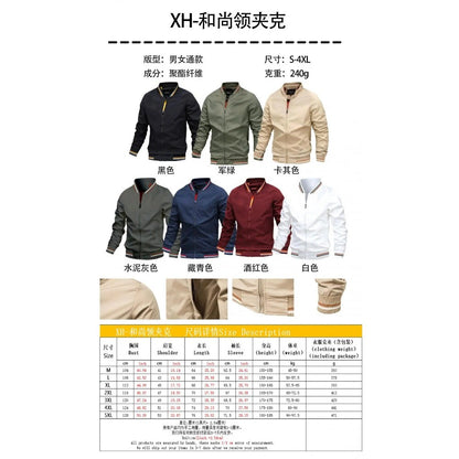 Custom Windproof Jacket Men Personalized Logo Printed Zipper Motorcycle Outdoor Sportswear Casual Fashion Coat