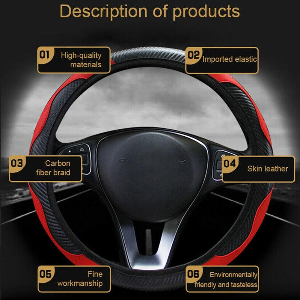 Car Steering Wheel Cover Leather Covers For Renault Clio Megane 4 3 2 Scenic Duster Fluence Laguna Kangoo Auto Decor Accessories