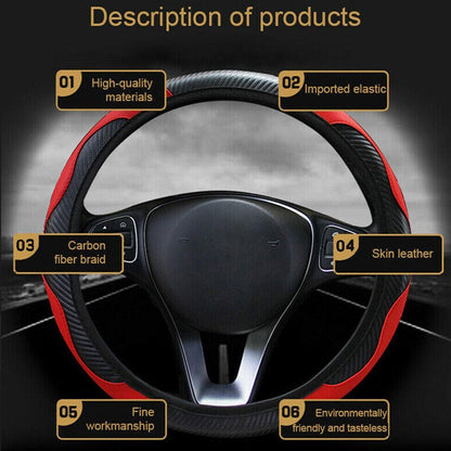 Car Steering Wheel Cover Leather Covers For Renault Clio Megane 4 3 2 Scenic Duster Fluence Laguna Kangoo Auto Decor Accessories