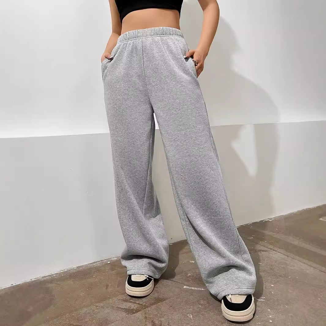 Women's Clothes Pants New Women's Velvet Warm Trousers With High Waist And Drape For Casual Sports Daily Wear Y2k Pants Trousers