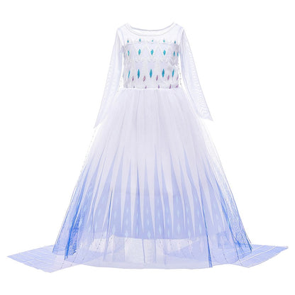 Halloween Festival Celebrations Elsa Multiple Styles and Occasions Cosplay Dress Sequin Decoration Elegant Charming Evening Gown