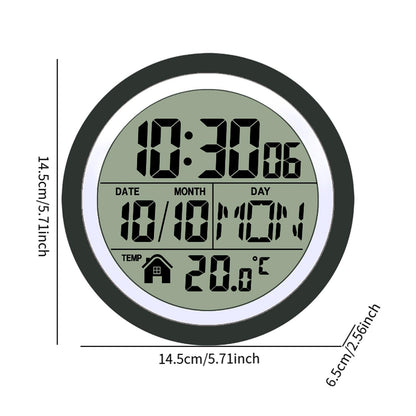 1Pcs Digital Shower Clock Easy to Use Modern Easy to Read Digital Bathroom Waterproof Wall Clock for Kitchen Bedroom Living Room