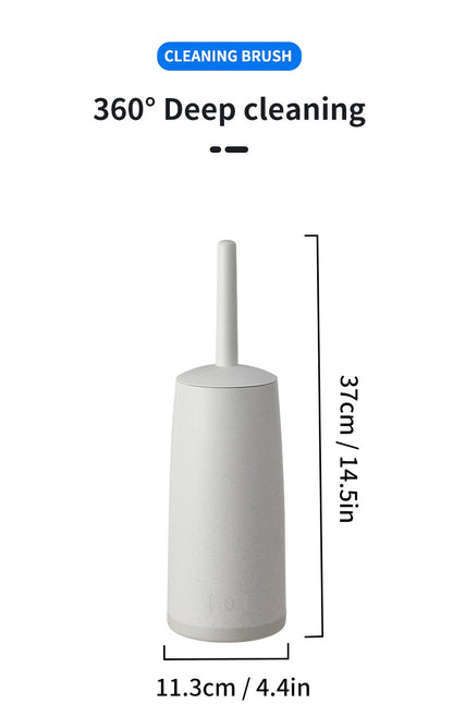 WORTHBUY Splash Proof Handle Toilet Brush With Base Soft Bristle Plastic Toilet Cleaning Brush Bathroom Toilet Cleaning Tools