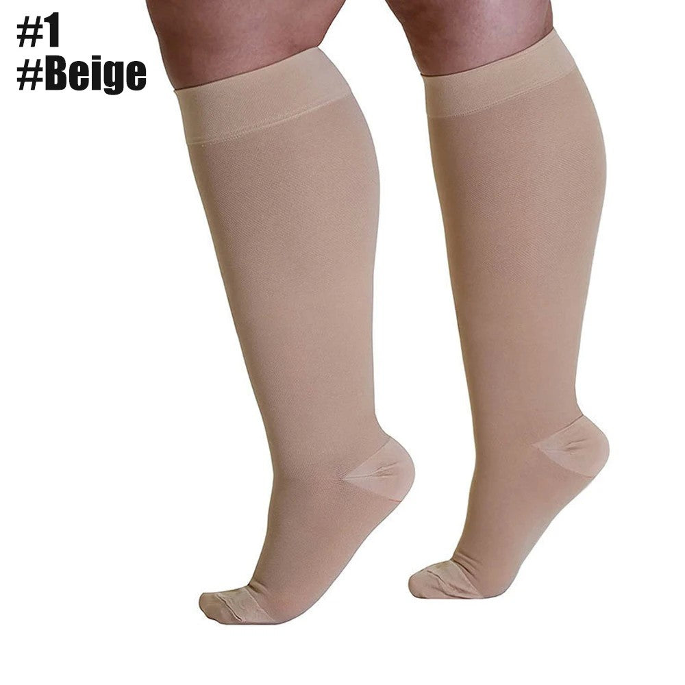S-7XL Knee High Brace Medical Compress Stocks Firm Support 20-30 MmHg Varicose Veins Stovepipe Sock Unisex Therapeutic Leg Brace