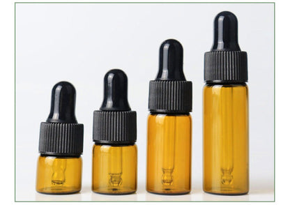 50/100PCS 1-5/ML Essential Oil Glass Refillable Eye Empty Dropper Bottle Container TravelPortable for Essential Oils, Perfumes