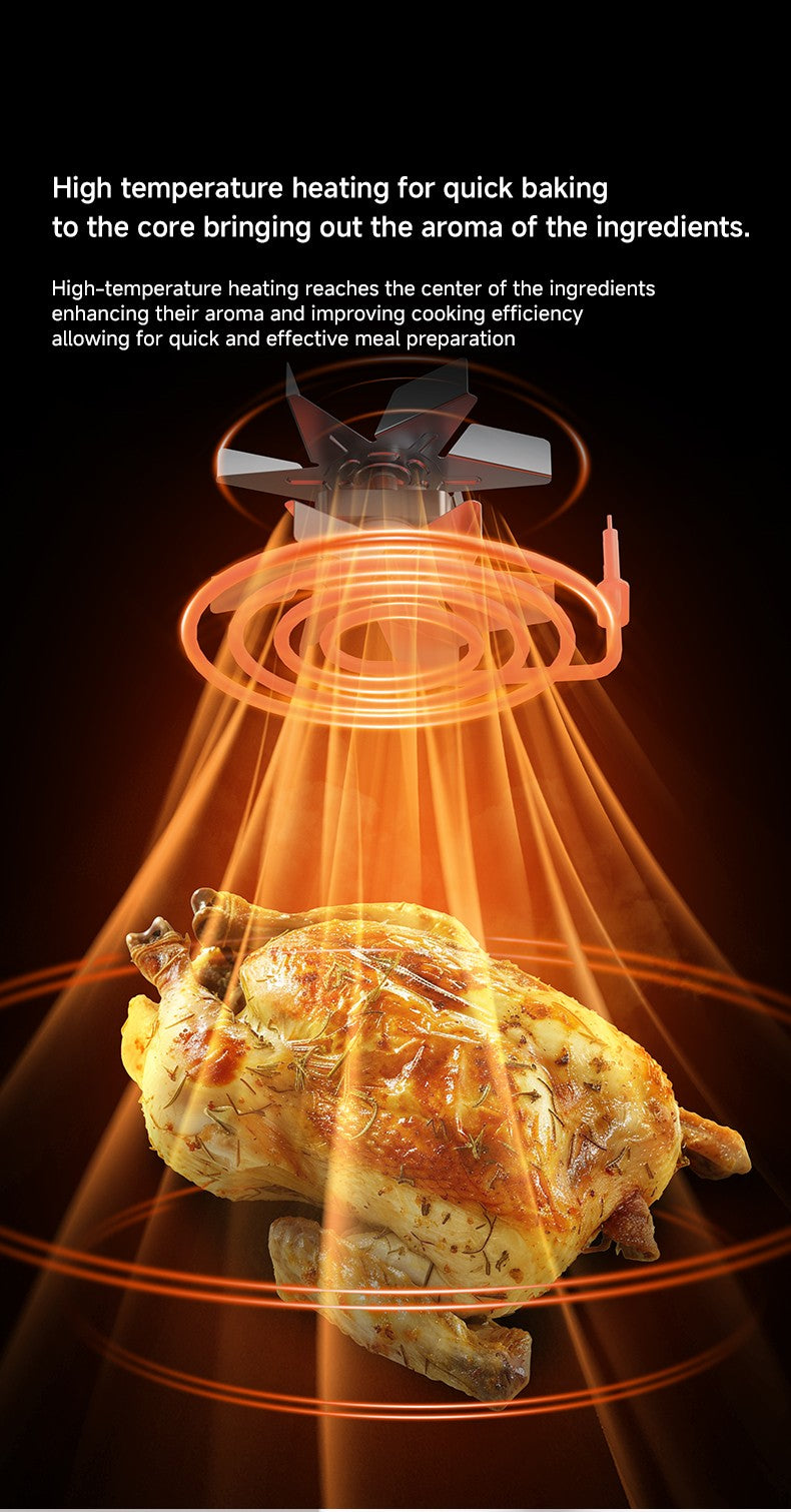 Large 15L Capacity Smart Home Appliances Stainless Steel French Air Fryer Machine Square-Shaped Visual Window Household