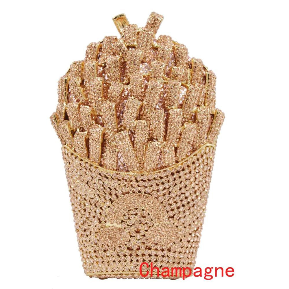 Chips Diamond Women Clutches Bags Lady Evening Clutch Bags Dinner Purse Party Handbag Crystal Evening Pink Yellow Bag SC798