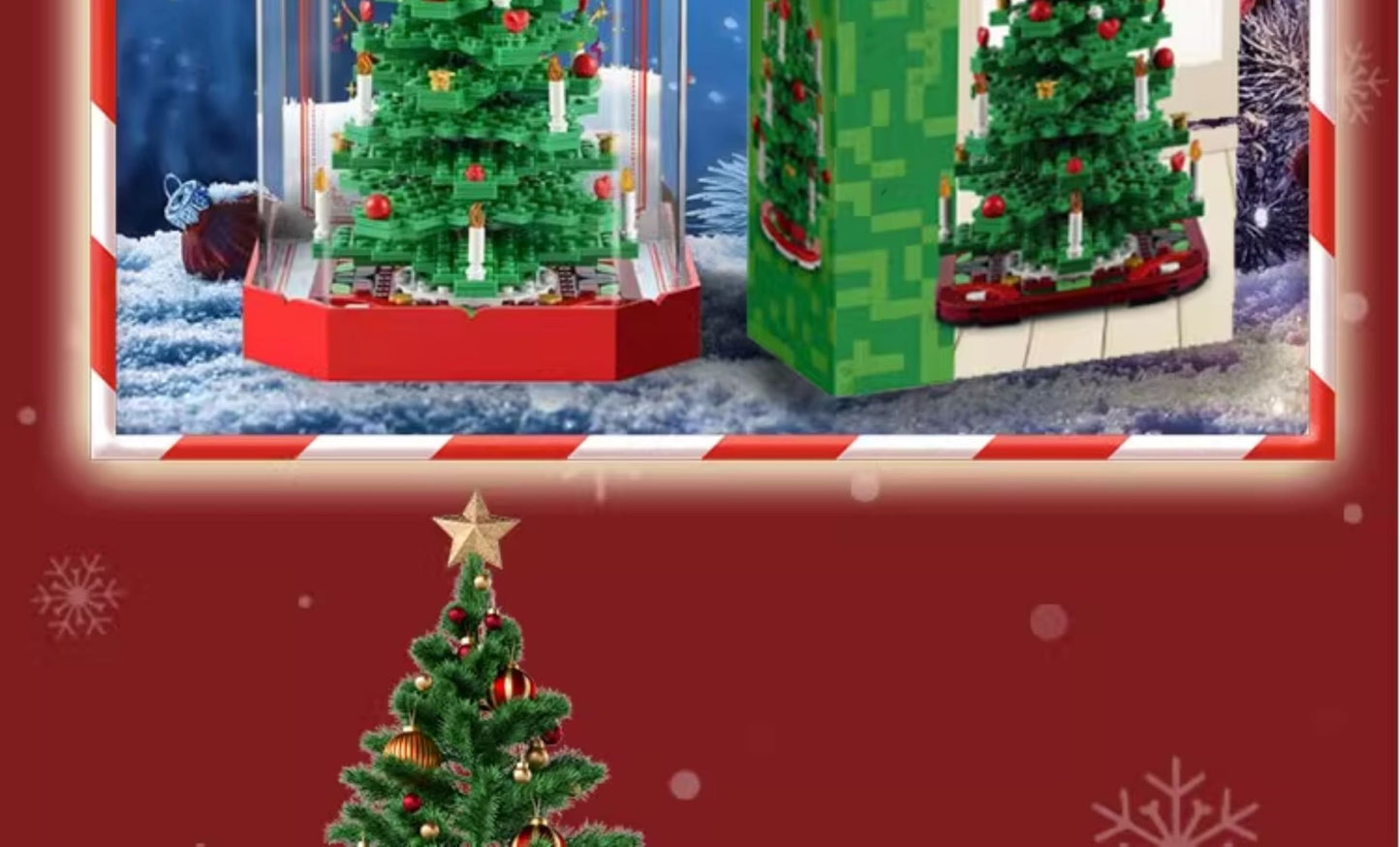 Lego 40573 Árvore de Natal 40611 O Ano do Dragão Brinquedos de montar quebra-cabeça infantil Presente de Natal