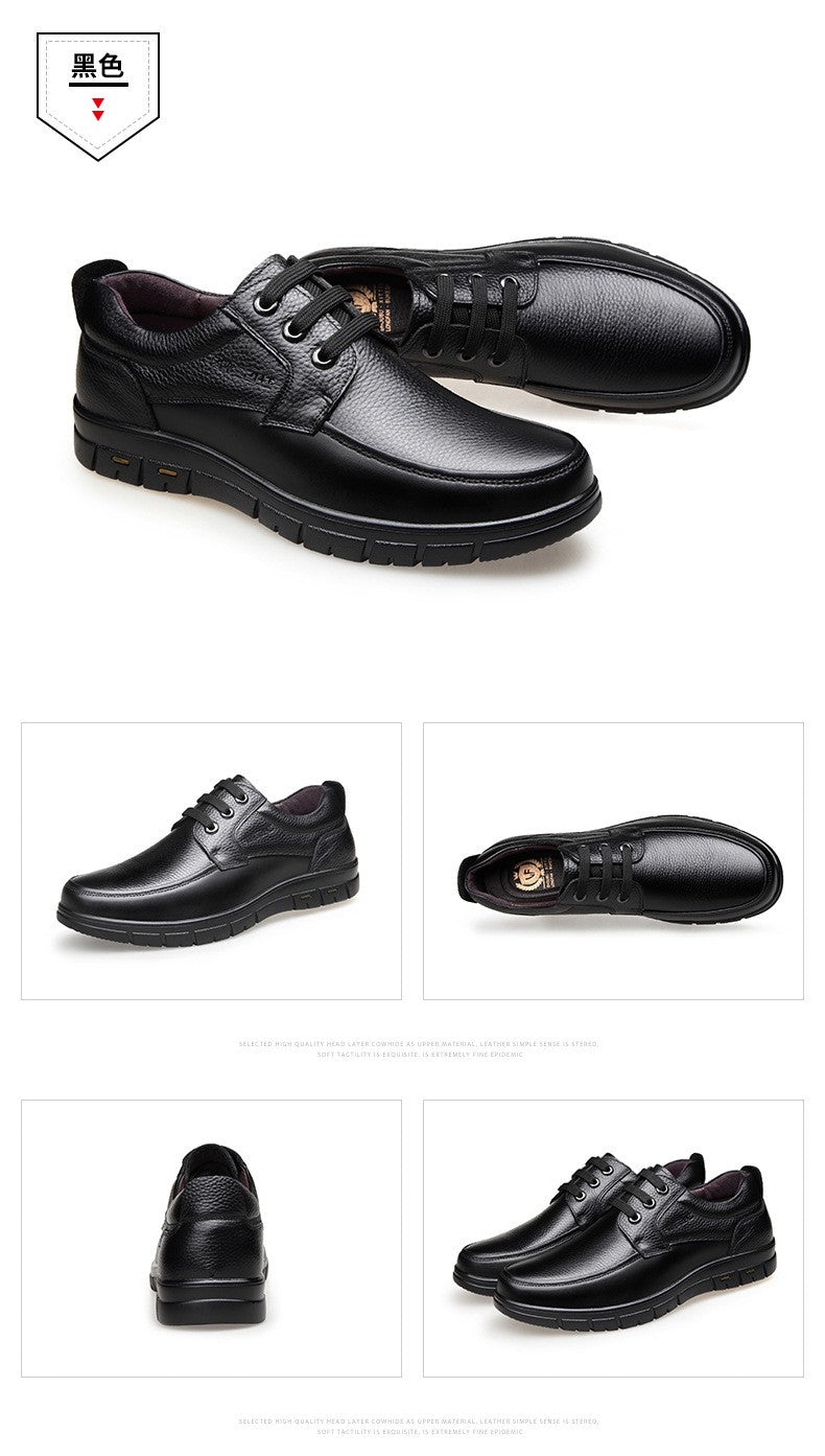 Sapatos Masculinos de Couro Feitos à Mão, Sapatos Sociais Casuais e de Negócios Minimalistas, Modernos, com Cadarço, para Pais de Meia-Idade
