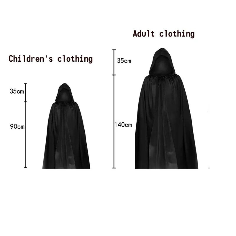 2026 Halloween Reaper Costume Set, including Death Gloves, Masks, Sickles, Role-Playing Costumes, and Adult Reaper Cloaks