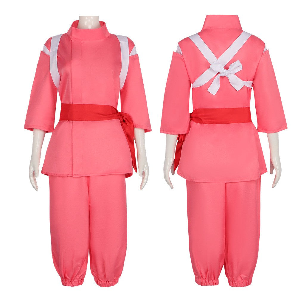Anime Spirited Cosplay Suit wig Away Pink Kimono Takino Chihiro Show Kamikakushi Halloween Party Costumes for Women male