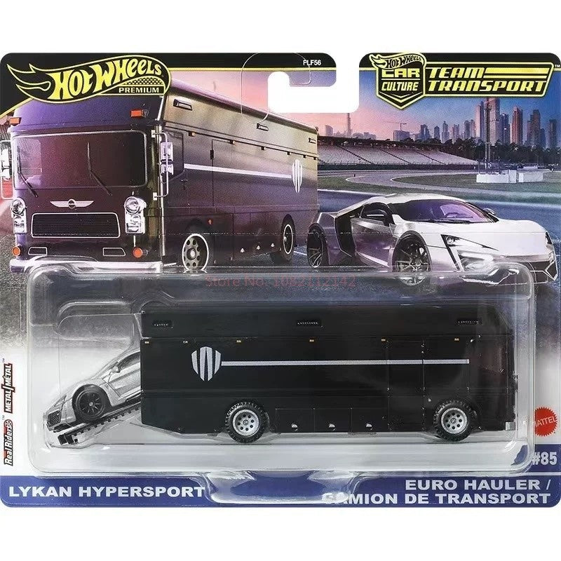 2025 Mattel Hot Wheels Premium Car Culture Team Transport Brinquedos Meninos 1/64 Diecast Ferrari Fiat Lykan Hauler Toyota AE86 Modelo de Carro