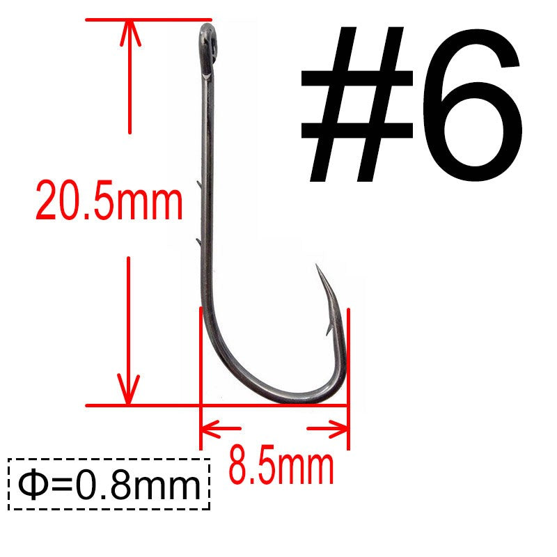 200 unidades Anzol Baitholder Ganchos para Pesca de Carpa Jig Anzol Grande com Farpa Aço de alto carbono