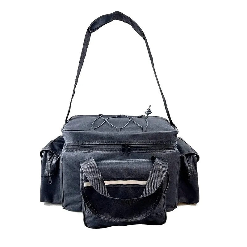 50*30*25cm Bolsa de Pesca Impermeável de Nylon Grande Capacidade Multiúso Bolsas de Ombro de Pesca de Duas Camadas para Atividades ao Ar Livre