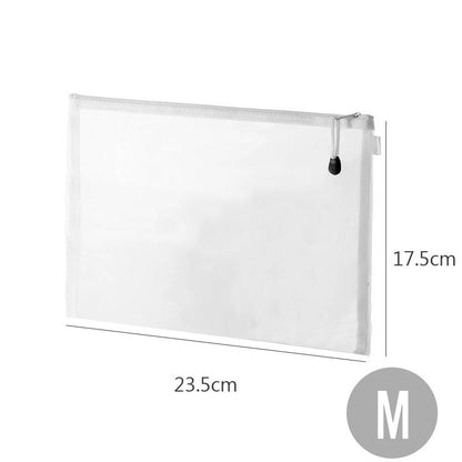 Mesh Zipper File Bag Toy storage bag building block puzzle sub-package bag children  zipper transparent finishing storage box