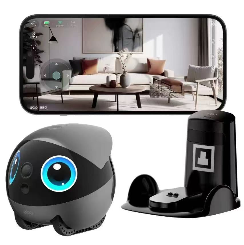 Robô Companheiro Inteligente para Animais de Estimação EBO AIR 2 PLUS, Câmera 3k, Chamada de Vídeo e Função de Patrulha com Inteligência Artificial (IA)
