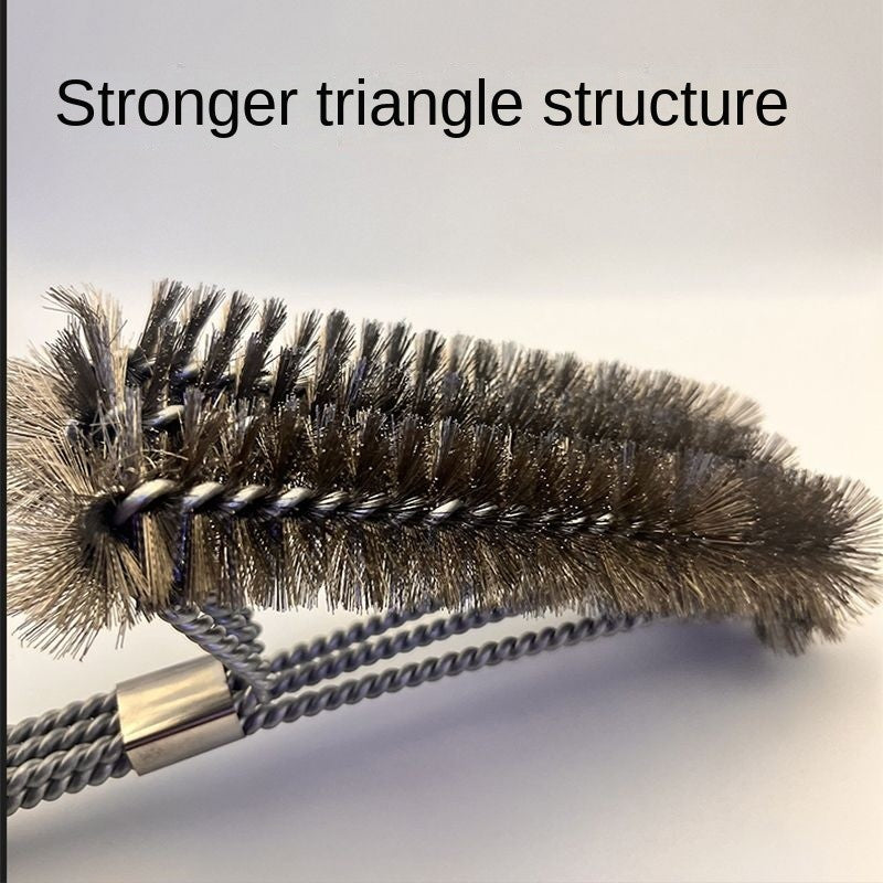 Barbecue Grill Cleaning Steel Brush - Handle Design Wire Brush for Grills/Ovens, Perfect for Kitchen Indoor & Outdoor BBQ Use