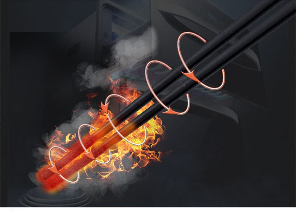 1 Pair Chinese style chopsticks tableware food stick alloy Catering utensils sushi sticks Non-slip Household Kitchen Utensils