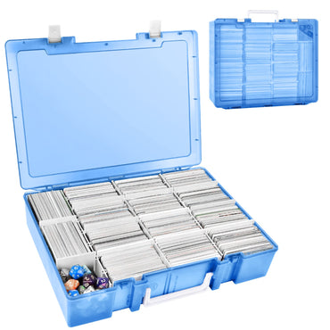 Caixa de armazenamento de cards de troca, porta-cartas de baralho para mais de 2300 cards, organizador compatível com PM TCG/para Yugioh/para CAH/para Phase 10