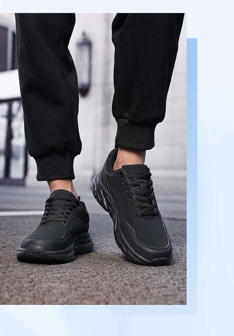 Tênis Masculino Casual de Outono Sola Grossa Amortecimento Esportivo Caminhada ao Ar Livre Impermeável Tamanhos Grandes 39-48