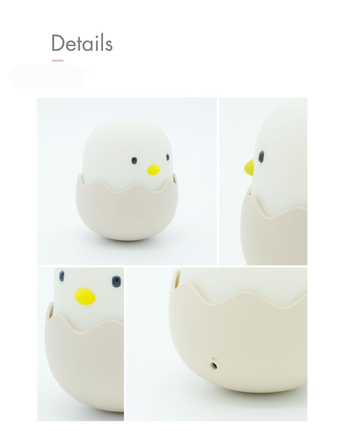 Duck Silicone Night Light for Children With Timer Usb Rechargeable Dimming Touch Lamp Sleeping Bedroom Cartoon Animal Decor Gift