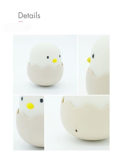 Duck Silicone Night Light for Children With Timer Usb Rechargeable Dimming Touch Lamp Sleeping Bedroom Cartoon Animal Decor Gift