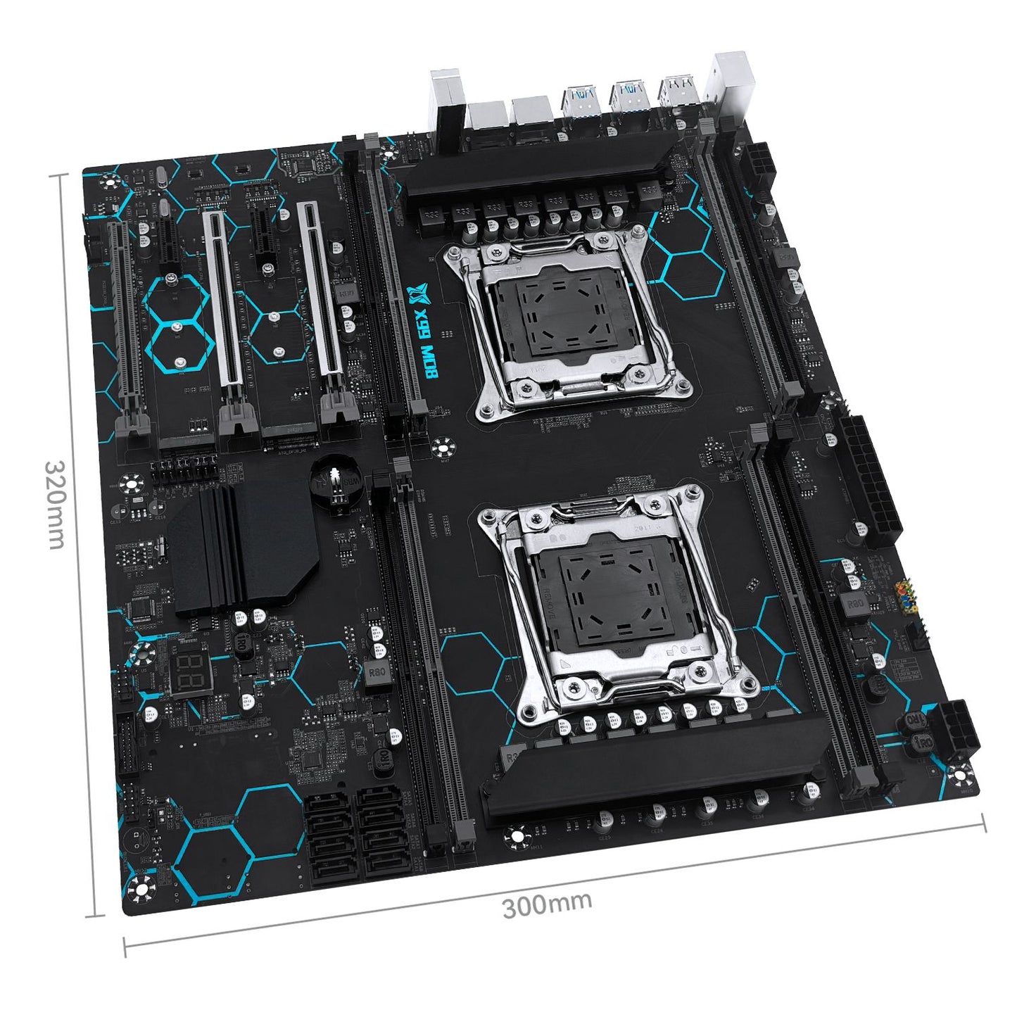 MACHINIST X99 MD8 Motherboard Dual CPU E-ATX Support Xeon LGA 2011-3 processor 8 DDR4 slot USB3.0 SATA3 NVME M.2