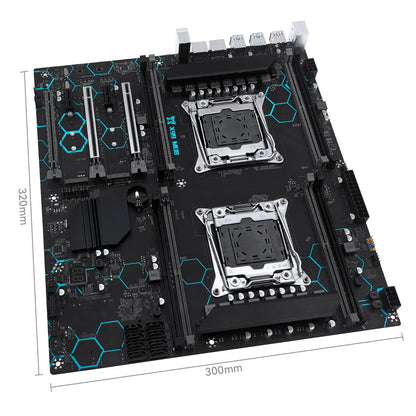 MACHINIST X99 MD8 Motherboard Dual CPU E-ATX Support Xeon LGA 2011-3 processor 8 DDR4 slot USB3.0 SATA3 NVME M.2