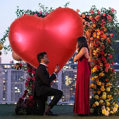 Giant 63 Inch Heart Aluminum Foil Balloon for Birthday Wedding Christmas Eve Valentine's Day New Year Party DIY Decoration