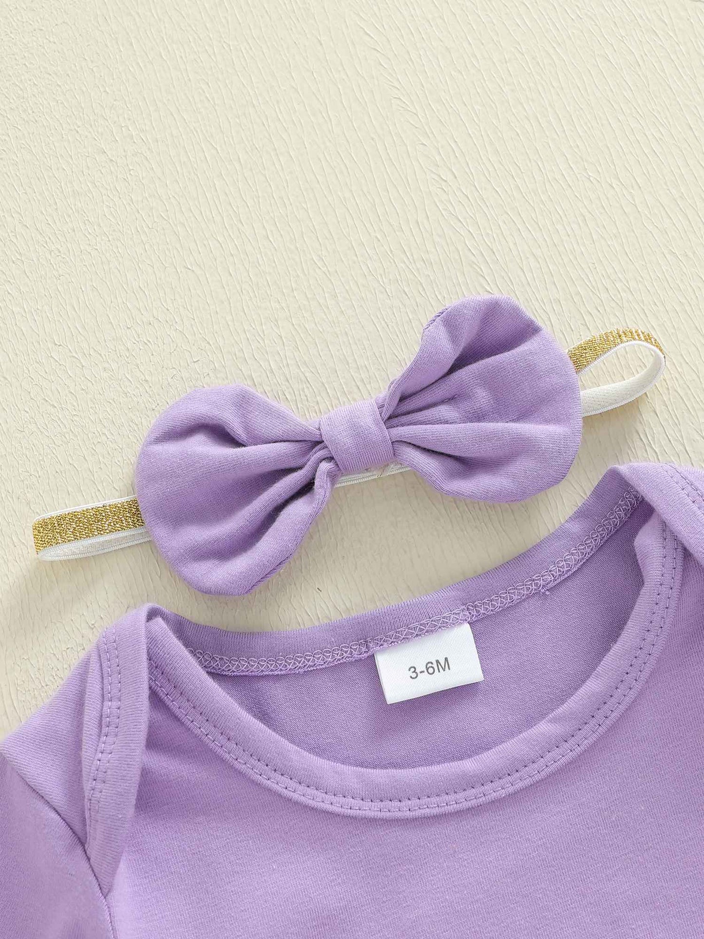 Suefunskry Baby Girl Mardi Gras Themed Romper Letter Crown Embroidery Long Sleeve Round Neck Jumpsuit with Bow Headband