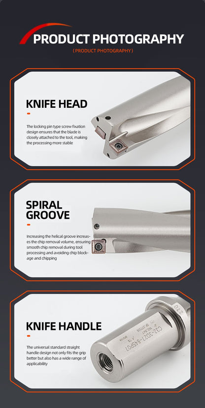 BOLAKE SP Series Brocas de perfuração Brocas de metal 08mm-12mm Profundidade 3D Mandriladoras CNC de torno de metal U indexáveis ​​com água