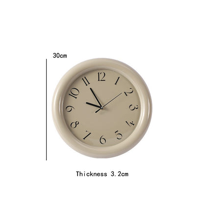 New Wall Mounted Clock Stand Creamy Style Clocks Home Decoration Desktop Silent Wall Decororation Home Garden Dining Room Decor