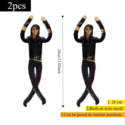 1/2/3pcs Anime Michael Jackson Cosplay Prop Doll Plush Stuffed Figure Dolls Room Decoration Abstract Joint Mobility Props Gift