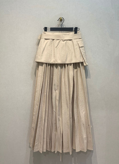 Spring Summer Vintage Japanese Casual Skirts Women Three-dimensional Two-piece Skirt High Waist All-match Pleated Faldas Mujer