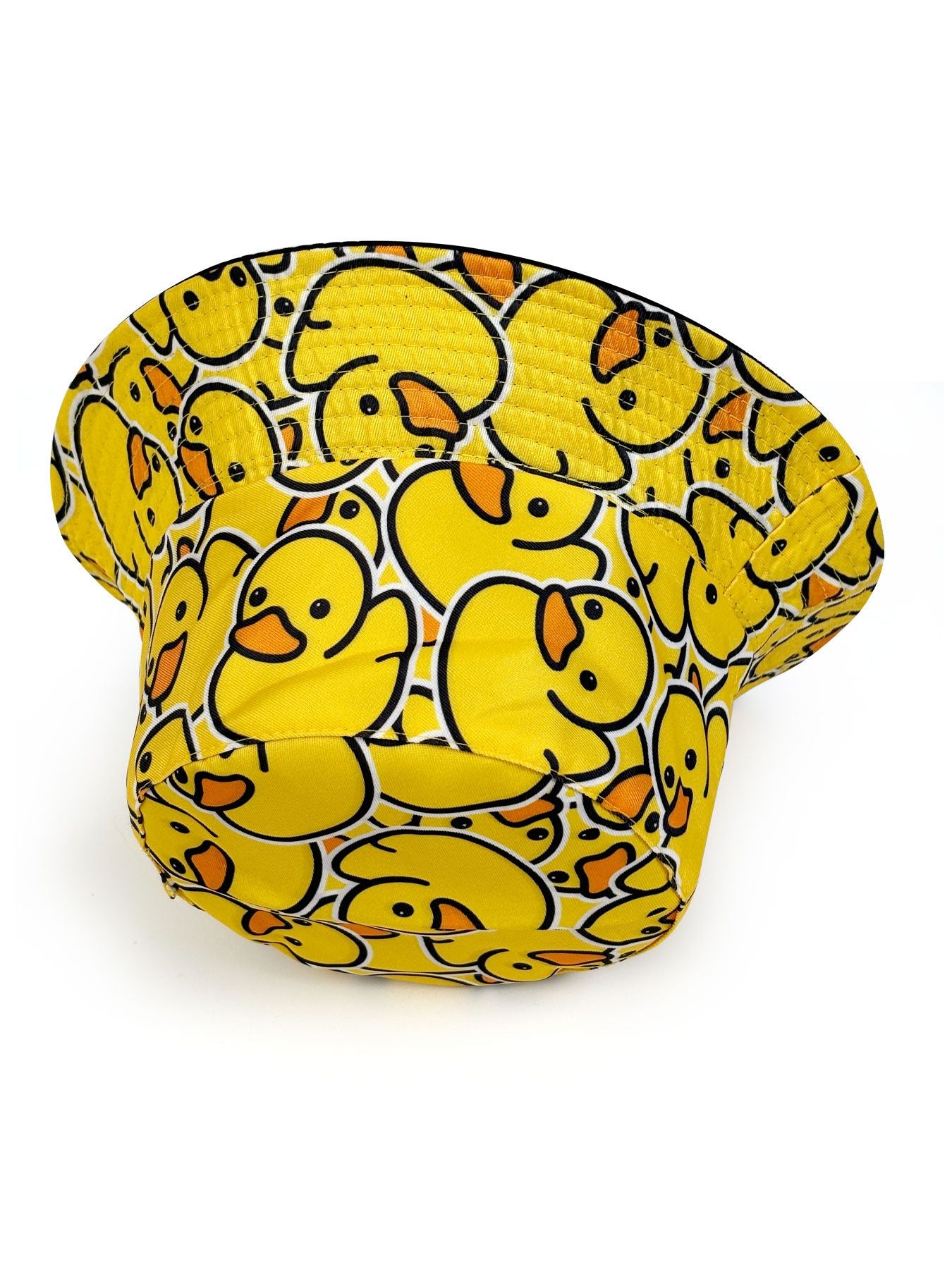 Fashionable Full-Print Duck Casual Bucket Hat, Cartoon Print Pattern Hat, Reversible Foldable Lightweight Design Flat-Top Hat, Unisex Casual Sun Hat, Suitable for Beach Vacations and Outdoor Leisure Activities