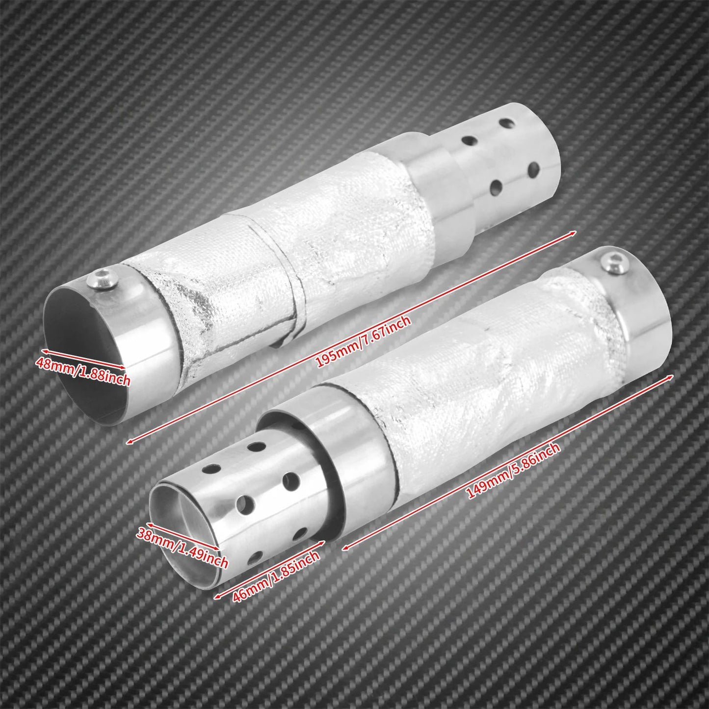 Motorcycle Exhaust Pipe Muffler 38-48mm Quiet Baffle Universal For Harley Sportster XL 1200 883 Touring FLHR FLH Dyna Softail FL