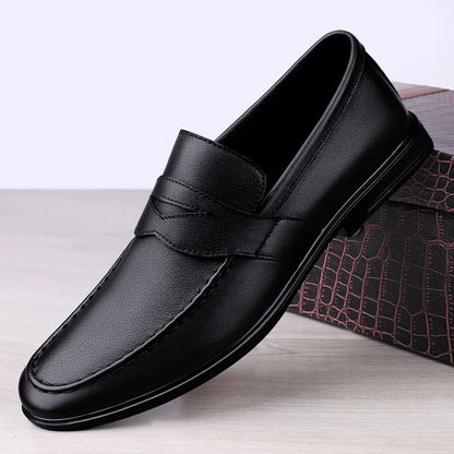 British Style Autumn Casual Leather Doudou Shoes Men's Outdoor Step on Business Shoes Fashion Handmad Designer  Single Flats