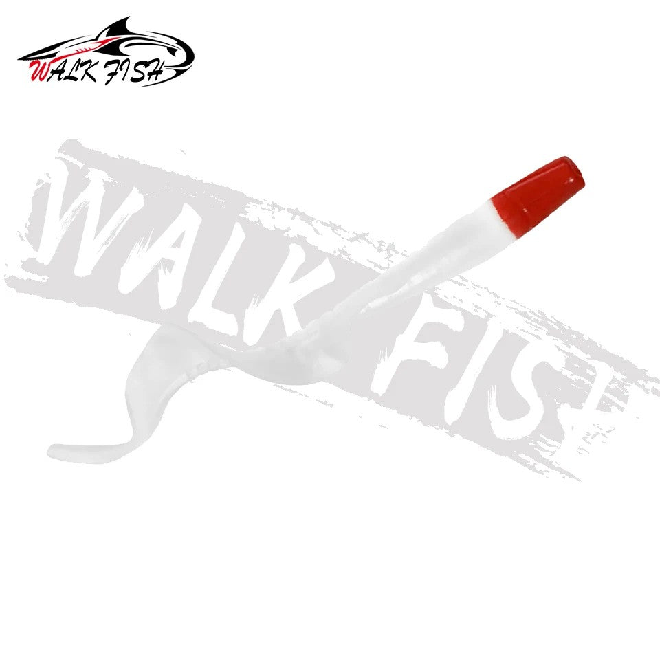 WALK FISH 10Pcs Spinpoler 60MM 80MM Iscas de Peixe Realistas Minhocas Isca de Silicone Artificial Macia Para Baixo Lúcio Isca Wobbler