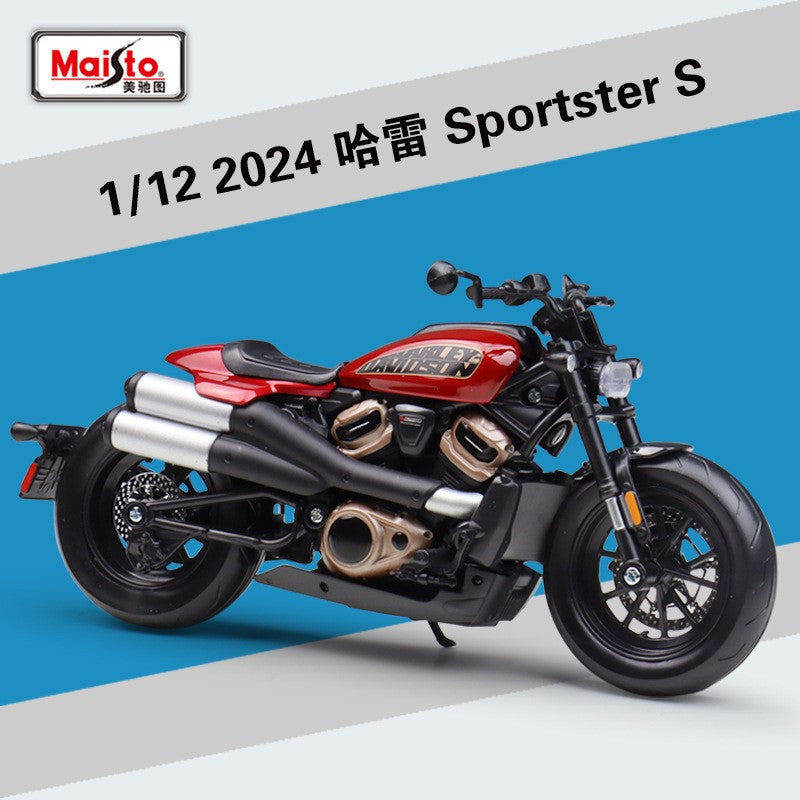 Maisto 1:12 Harley 2024 Sportster S Motocicleta Pesada Off-road Simulação Liga Modelo Brinquedo Coleção Peça de Exibição Presente