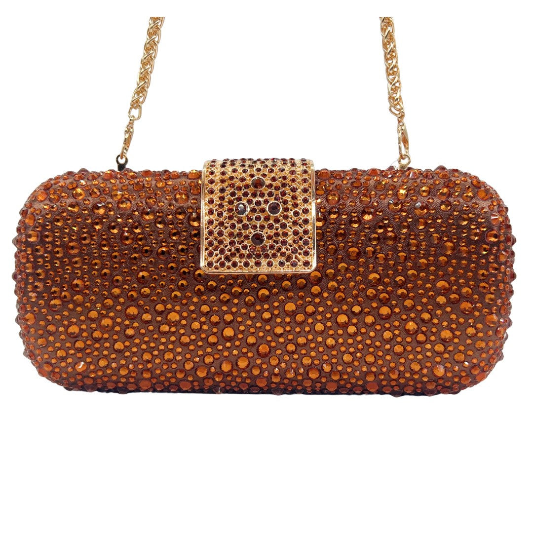 XIYUAN Women Green Crystal Evening Clutch Bag Glittering Purple Rhinestone Handbag Wedding Party Purse Full-diamond Bridal Bags