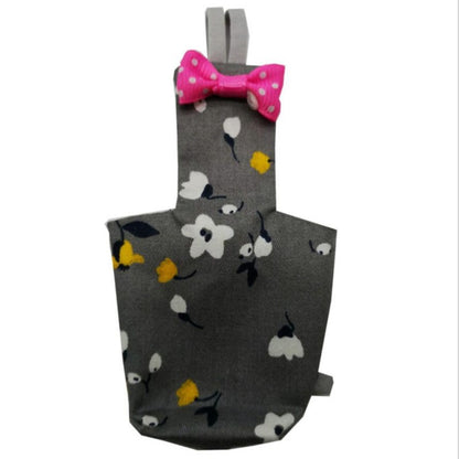 Fralda para Papagaio com Gravata Borboleta, Adorável, Colorida, Estampa de Frutas e Floral para Calopsitas, Pombos, Pássaros de Estimação Pequenos, Médios e Grandes, Roupa de Voo Lavável