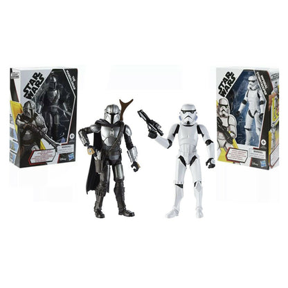 Star Wars Galaxy of Adventures The Mandalorian e Clone Trooper da Tropa de Assalto Boneco de Ação 12,5 cm